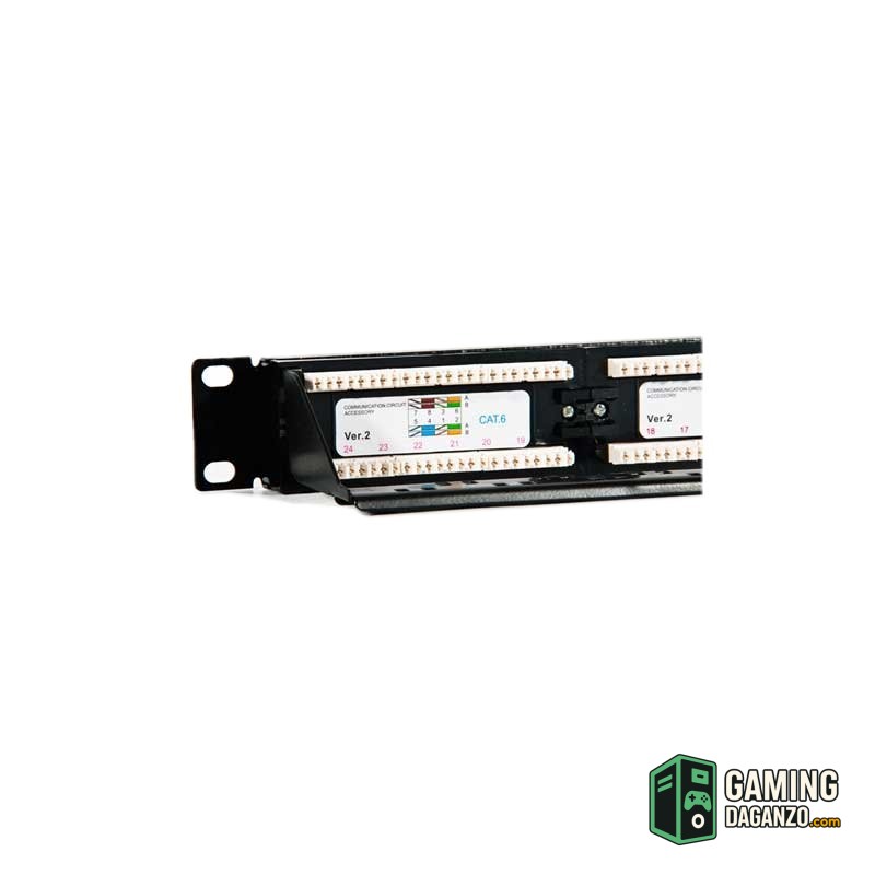 2LAN Patch Panel 19" CAT6 24 Puertos UTP-Accesorios Redes-1 Gamingdaganzo.com