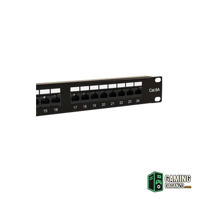 2LAN Patch Panel 19" CAT6A 24 Puertos UTP-Accesorios Redes-1 Gamingdaganzo.com