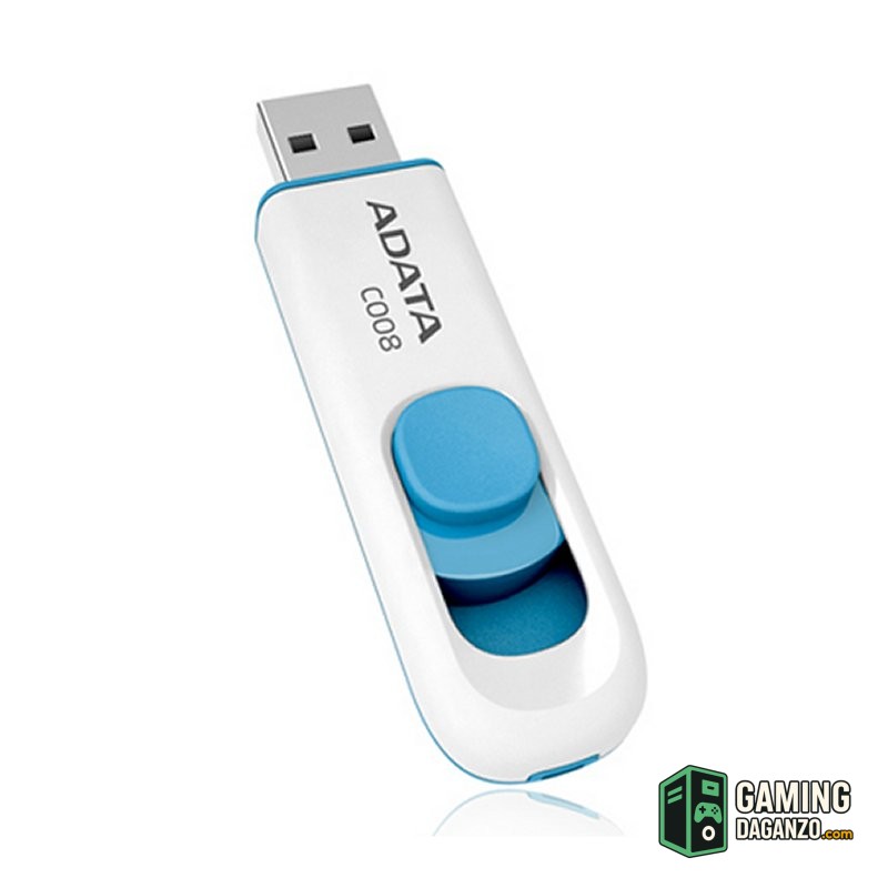 ADATA Lapiz Usb C008 64GB USB 2.0 Blanco/Azul-Almacenamiento externo-1 Gamingdaganzo.com