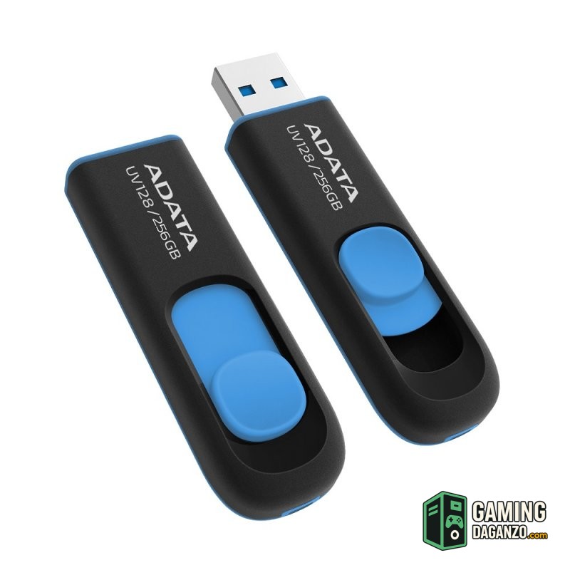 ADATA Lapiz Usb UV128 256GB USB 3.2 Negro/Azul-Almacenamiento externo-1 Gamingdaganzo.com
