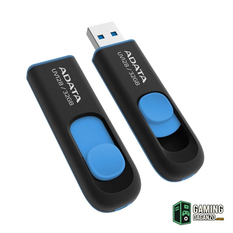 ADATA Lapiz Usb UV128 32GB USB 3.2 Negro/Azul-Almacenamiento externo-1 Gamingdaganzo.com