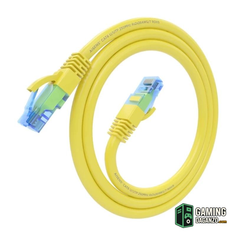 Aisens Cable RJ45 CAT.6 UTP AWG26 CCA Amari 0.5m-Accesorios Redes-1 Gamingdaganzo.com