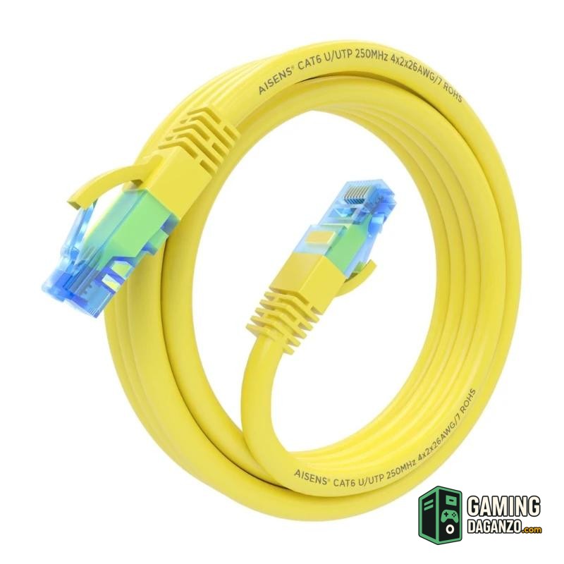 Aisens Cable RJ45 CAT.6 UTP AWG26 CCA Amari 3.0m-Accesorios Redes-1 Gamingdaganzo.com