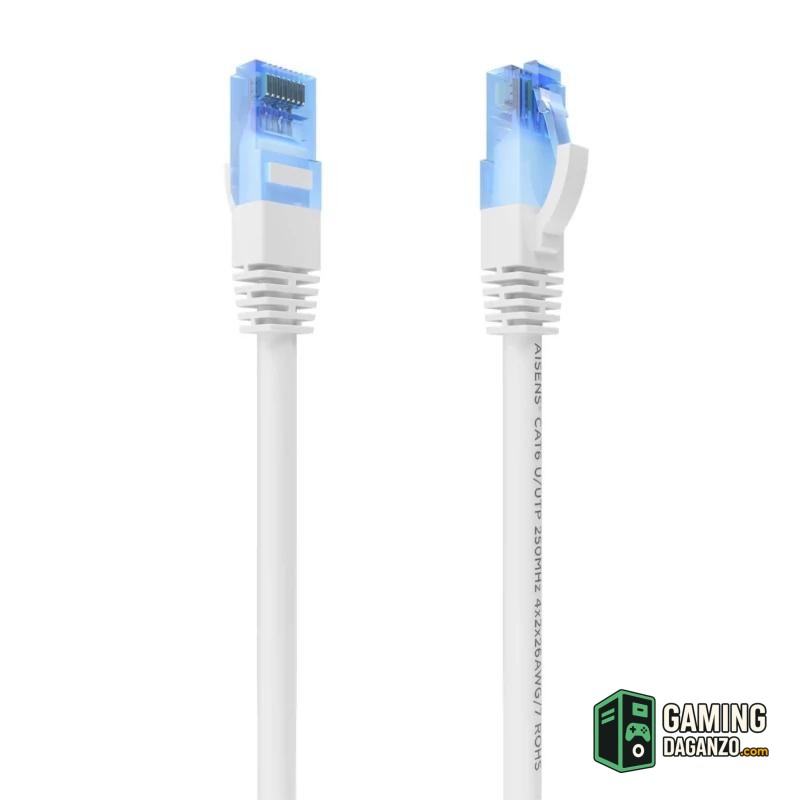 Aisens Cable RJ45 CAT.6 UTP AWG26 CCA Blanco 0.5-Accesorios Redes-1 Gamingdaganzo.com