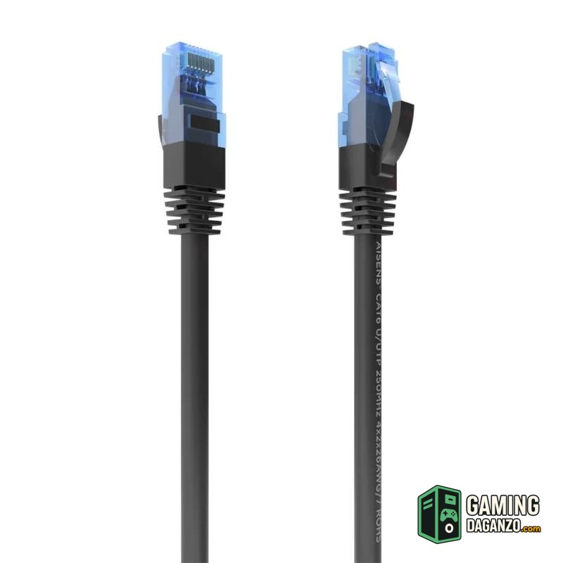 Aisens Cable RJ45 CAT.6 UTP AWG26 CCA Negro 25cm-Accesorios Redes-1 Gamingdaganzo.com