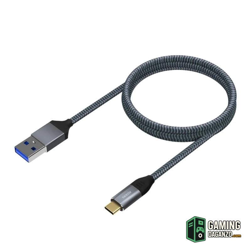 Aisens Cable USB 3.1 Gen2 Alu 3A CM-AM Gris 2.0M-Accesorios PC y TPV-1 Gamingdaganzo.com