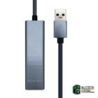Aisens Conversor USB 3.0 Ethernet + 3 usb3.0 gris-Accesorios PC y TPV Gamingdaganzo.com