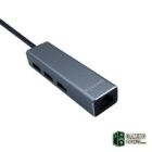 Aisens Conversor USB 3.1 Ethernet + 3 USB3.0 gris-Accesorios PC y TPV-2 Gamingdaganzo.com