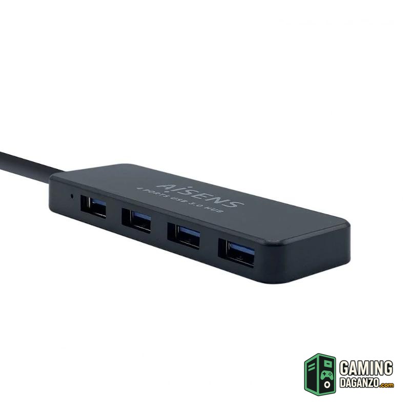 Aisens Hub USB 3.0 tipo A/M-4xtipo A/H negro 30cm-Accesorios PC y TPV-1 Gamingdaganzo.com