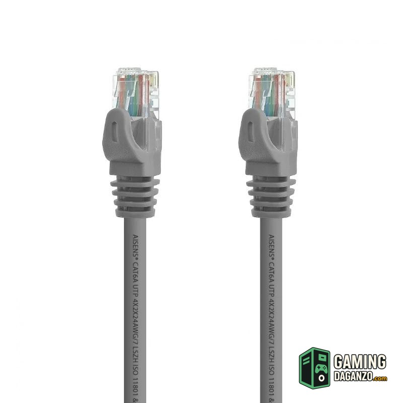 Aisens Latiguillo Rj45 Cat.6A Utp Gris 10M-Accesorios Redes-1 Gamingdaganzo.com
