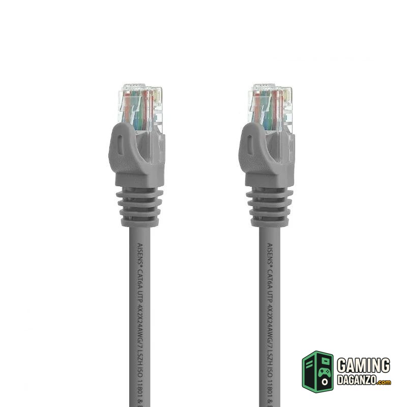 Aisens Latiguillo Rj45 Cat.6A Utp Gris 5.0M-Accesorios Redes-1 Gamingdaganzo.com