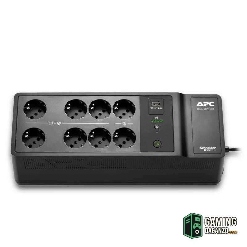 APC Back-UPS  500VA/300W 8 Schuko 1 USB A