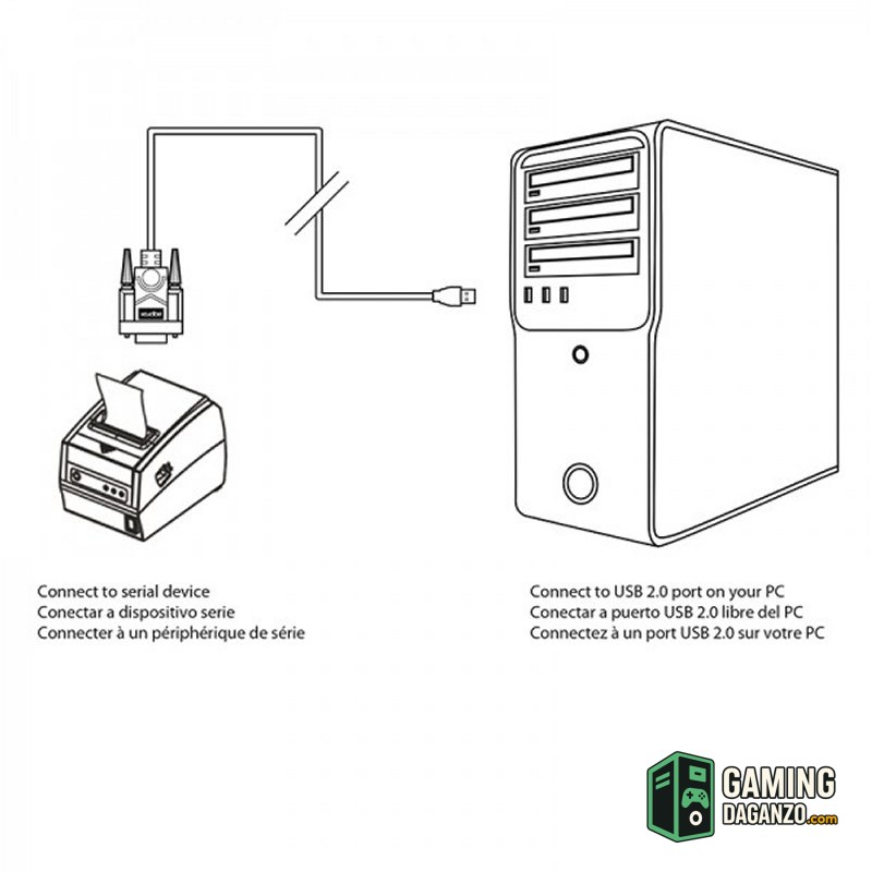 approx APPC27 Adaptador USB A SERIE DB9M 0,75 M.-Accesorios PC y TPV-1 Gamingdaganzo.com