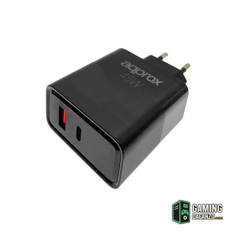 APPROX CARGADOR 45W QC 1 X USB A+ 1 X USB C+CABLE