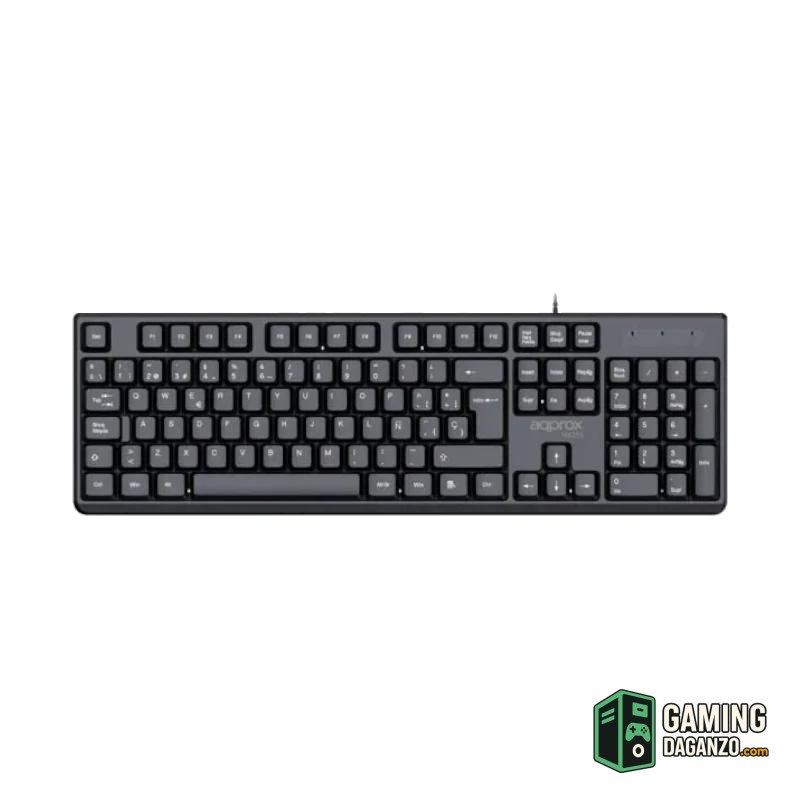 APPROX Teclado X205 USB 2.0 Negro-Teclados y ratones-1 Gamingdaganzo.com