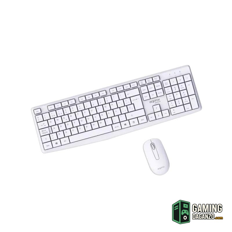 APPROX Teclado+raton inalamb X420W 1000DPI Blanco-Teclados y ratones-1 Gamingdaganzo.com