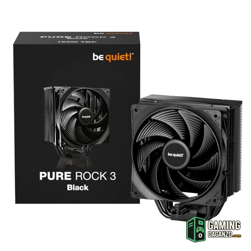 be quiet! Ventilador PURE ROCK 3 Black-Micros y ventiladores-1 Gamingdaganzo.com