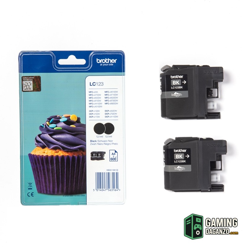 Brother Cartucho LC123BKBP Negro Blister