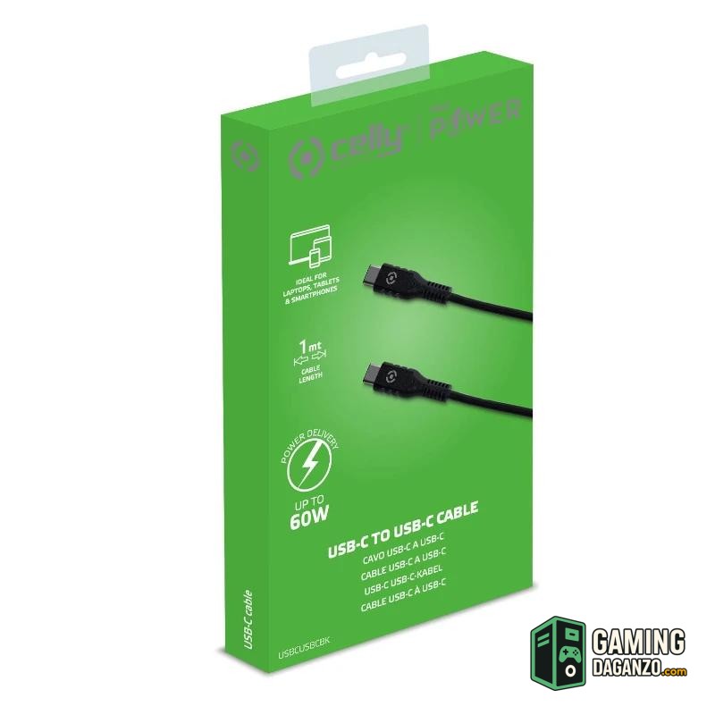 Celly Cable Usb-C - Usb-C  60W 1m Negro