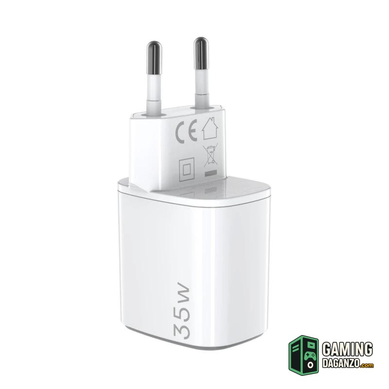 Celly Cargador Gan  1USB 1USBC 35w WH