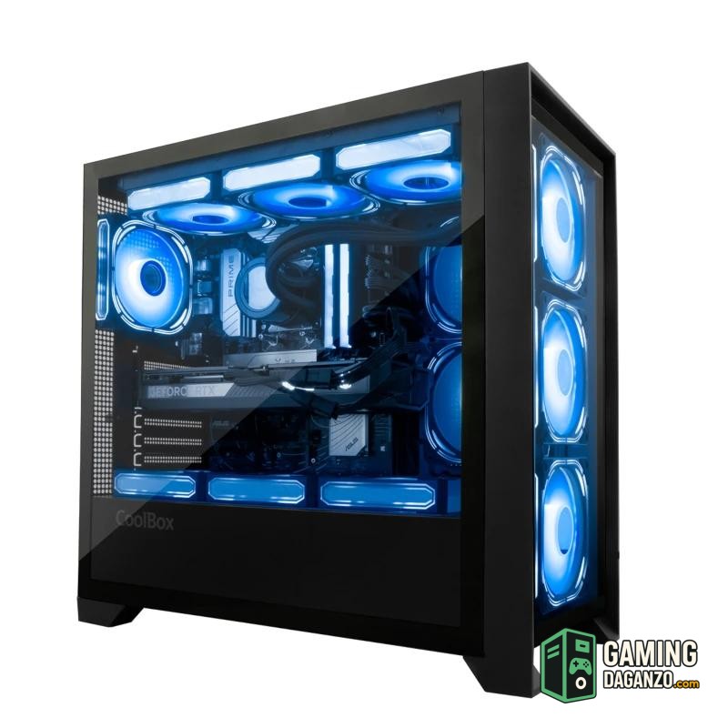 Coolbox Caja Gaming ATX Ge-2000 DualView S/Fte-Cajas y fuentes-1 Gamingdaganzo.com