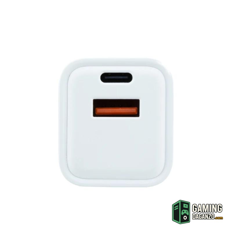 Coolbox Cargador Gan 20W USB-C/USB-A PARED