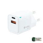 Coolbox Cargador Gan 20W USB-C/USB-A PARED