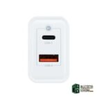 Coolbox Cargador Gan 30W USB-C/USB-A PARED