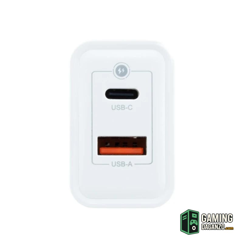 Coolbox Cargador Gan 30W USB-C/USB-A PARED