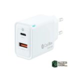 Coolbox Cargador Gan 30W USB-C/USB-A PARED