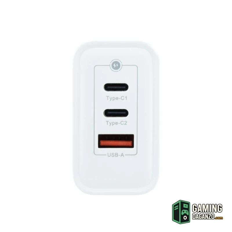 Coolbox Cargador Pared GAN 65W USB-C/USB-C/USB-A
