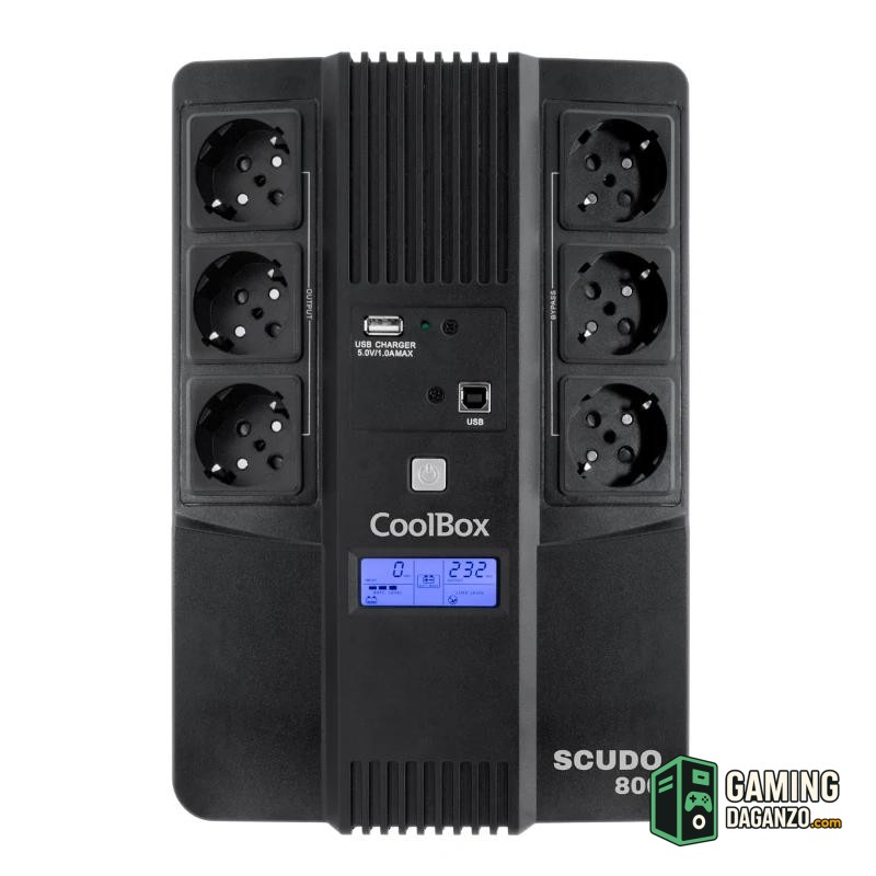 COOLBOX SAI SCUDO3 800VA/480W CON PANTALLA  LCD