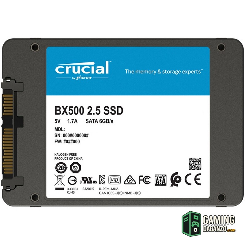 Crucial CT240BX500SSD1 BX500 SSD 240GB 2.5" Sata3-Almacenamiento interno-1 Gamingdaganzo.com