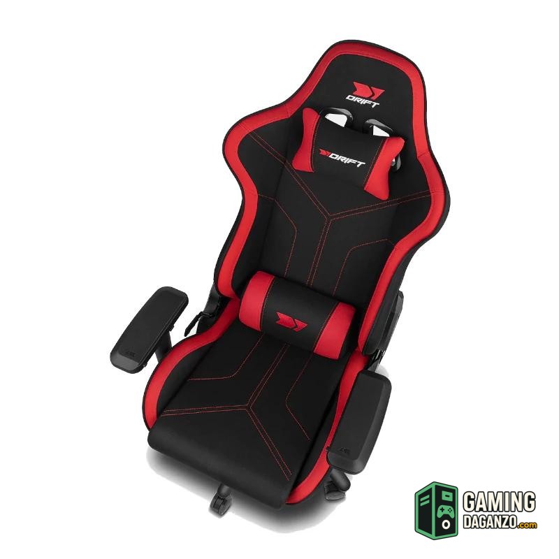 DRIFT Silla Gaming DR110 Negra/Rojo-Accesorios Gaming-1 Gamingdaganzo.com