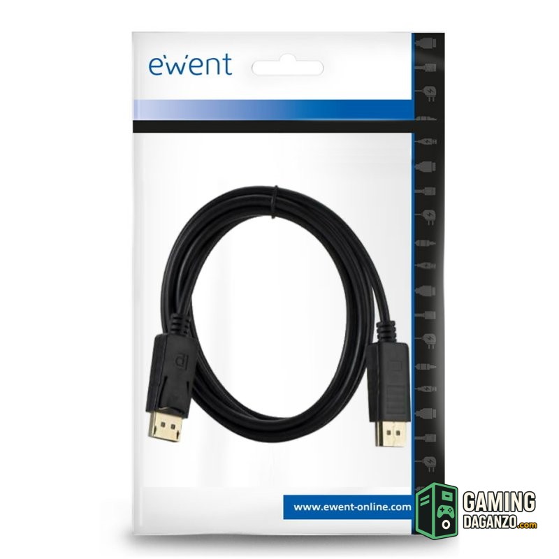 Ewent Cable Displayport 4k @ 60hZ, A/A AWG28, 1mt-Accesorios Imagen y Sonido-1 Gamingdaganzo.com