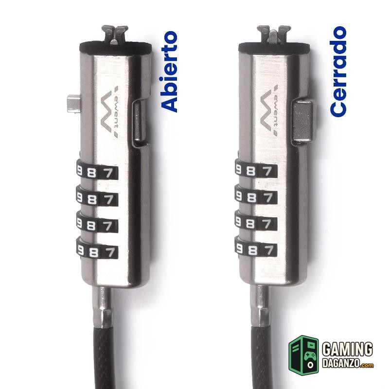 EWENT Cable Seguridad Nano combinacion