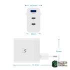 EWENT Cargador carga rapido 65w usb-c y usb-a