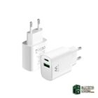 EWENT Cargador rapido Q3 20w Usb-C y Usb-A