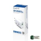 EWENT Cargador rapido Q3 20w Usb-C y Usb-A