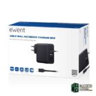EWENT Cargador USB-C PD 45W +Puerto usb-A