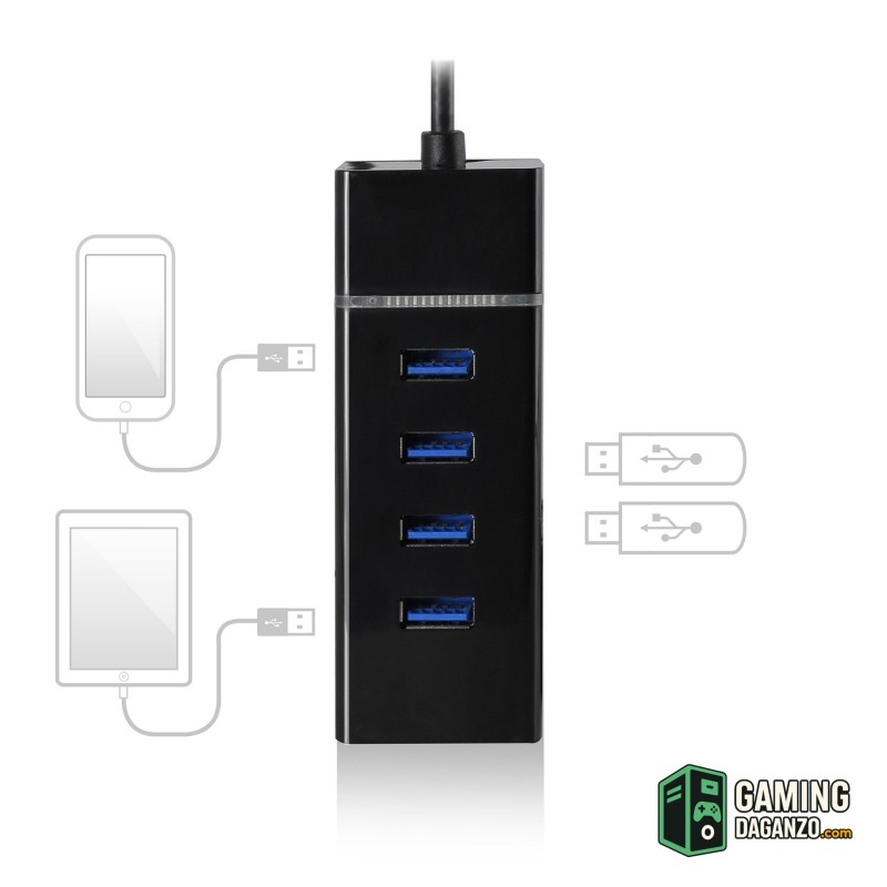 Ewent E1137 HUB USB TIPO C 4 PUEROS USB 3.1