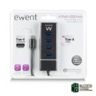 Ewent E1137 HUB USB TIPO C 4 PUEROS USB 3.1