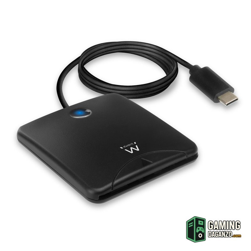 EWENT EW1055 Lector Tarjetas USB-C/ DNI electronic-Lectores tarjetas-1 Gamingdaganzo.com