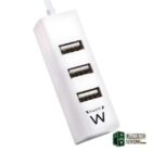 EWENT EW1122 MINI-HUB USB 4 PUERTOS BLANCO