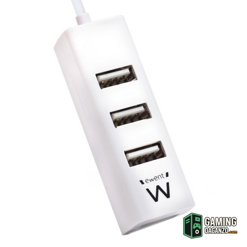 EWENT EW1122 MINI-HUB USB 4 PUERTOS BLANCO