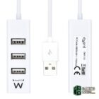 EWENT EW1122 MINI-HUB USB 4 PUERTOS BLANCO