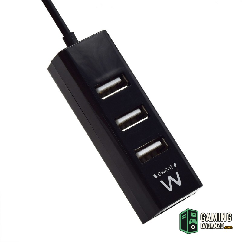 Ewent EW1123 MINI-HUB USB 4 Puertos Negro
