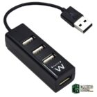 Ewent EW1123 MINI-HUB USB 4 Puertos Negro
