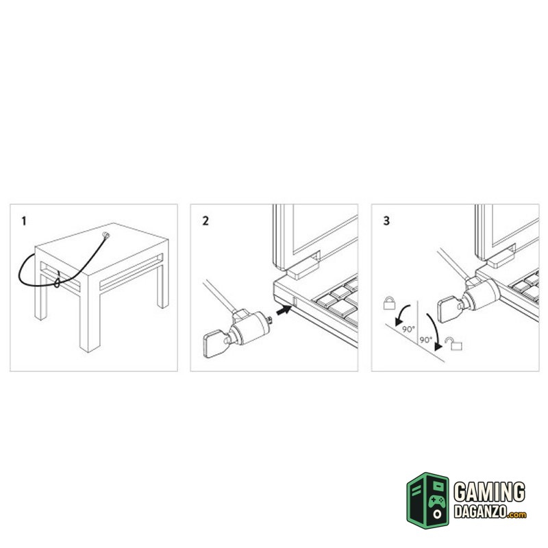 EWENT EW1242 Cable de Seguridad con llave