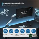 EWENT EW1509 Soporte monitor 0-49" con luces RGB-Accesorios Imagen y Sonido-2 Gamingdaganzo.com